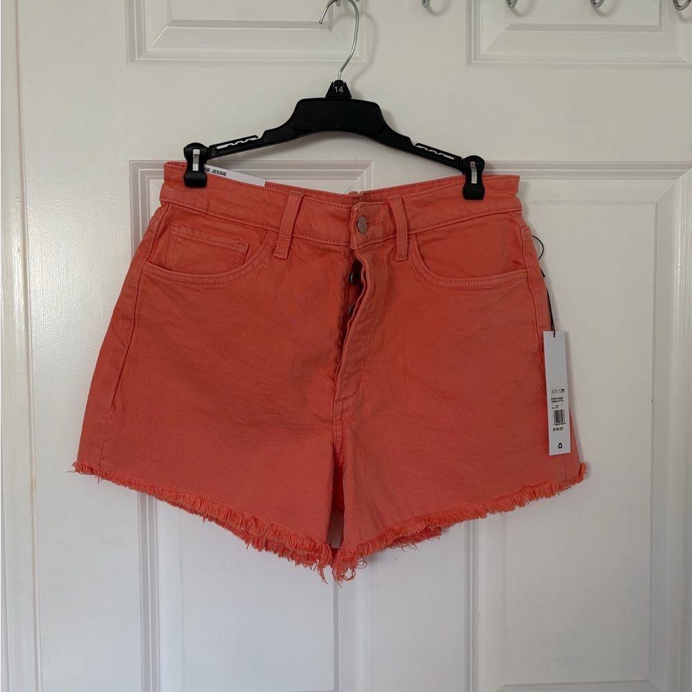 NWT Joe's Jeans Coral Frayed Hem Shorts